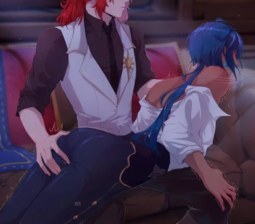 Стикер Kaeya and Diluc