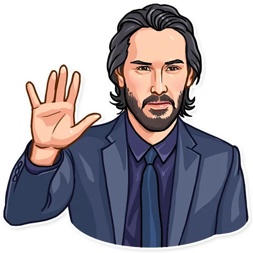 Стикер Keanu Reeves Art