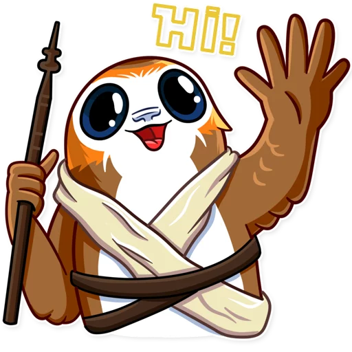 Стикер Porg