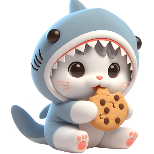 Стикер Пушистые акулы