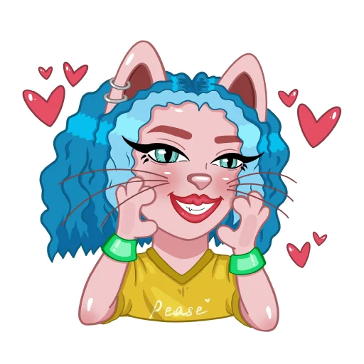 Стикер Kitty Pop Star