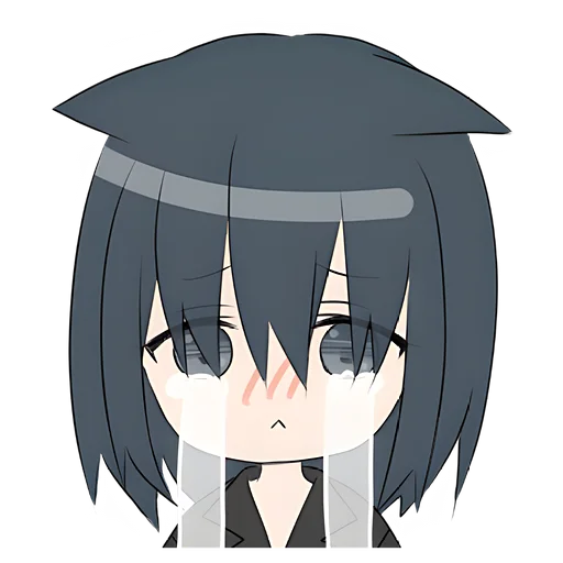 Стикер Кошка-тян в рубашке