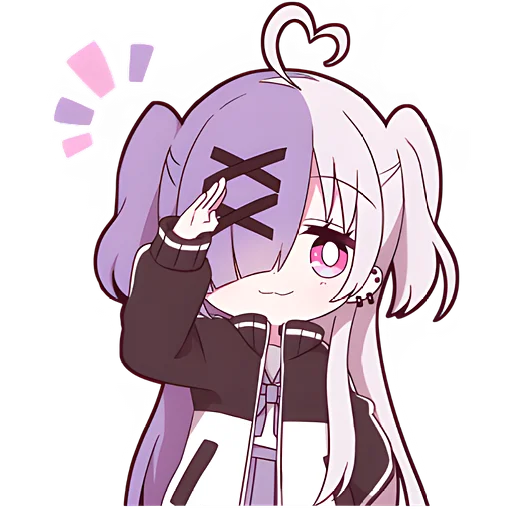 Стикер Чан с косичками