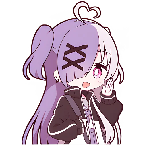 Стикер Чан с косичками