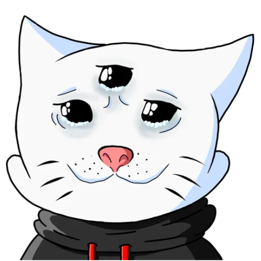 Стикер Кот Рукав