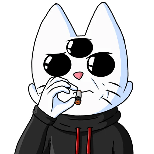 Стикер Кот Рукав