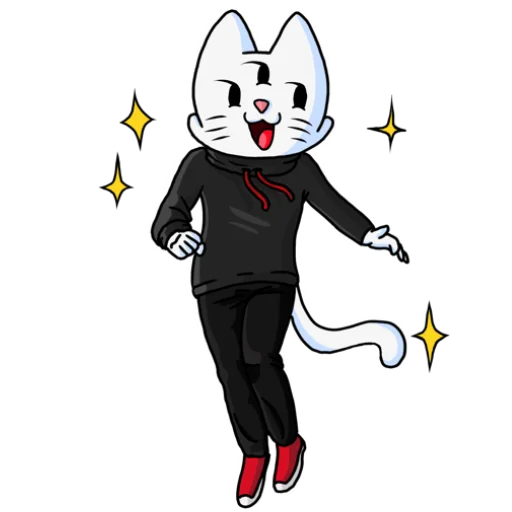 Стикер Кот Рукав