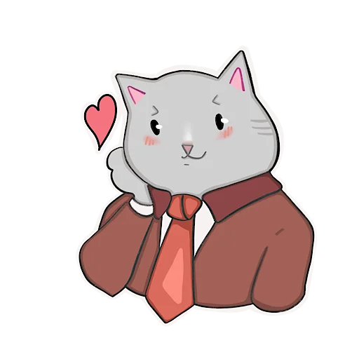 Стикер котичай