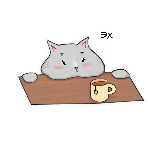 Стикер котичай