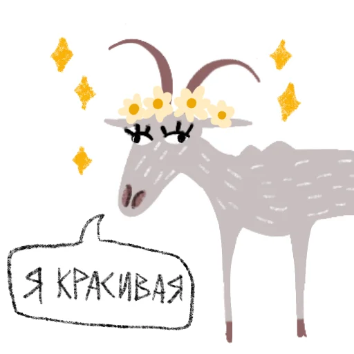 Стикер Козел и Коза