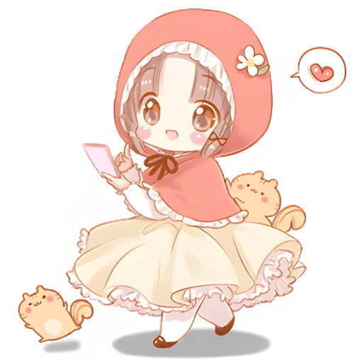 Стикер Красная шапочка