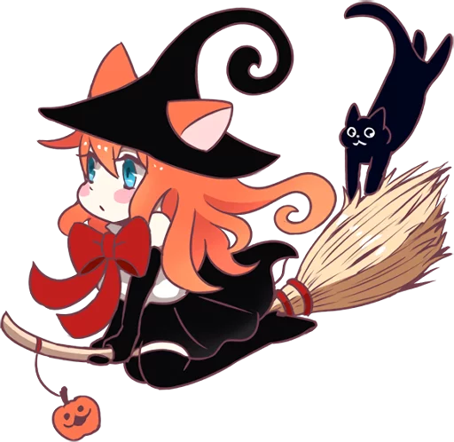 Стикер A Magic Cat Girl