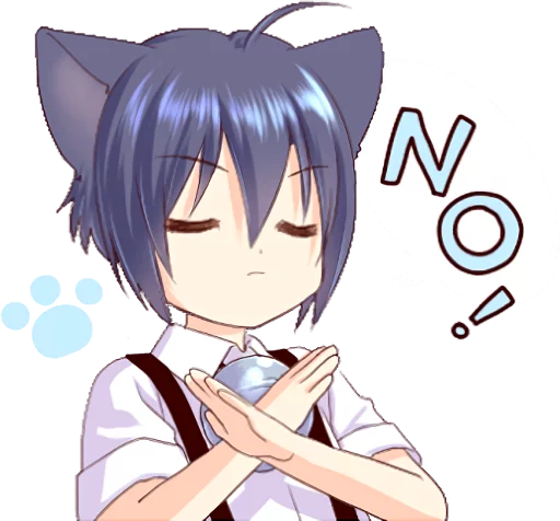 Стикер Boy of a black cat