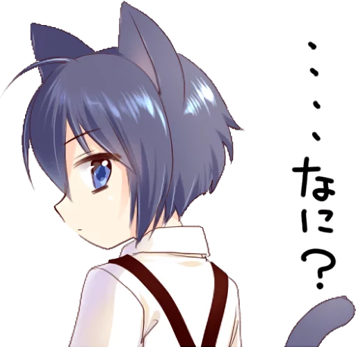 Стикер Boy of a black cat