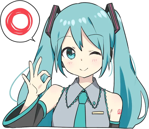 Стикер HATSUNE MIKU Pom Ver.
