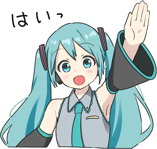 Стикер HATSUNE MIKU Pom Ver.