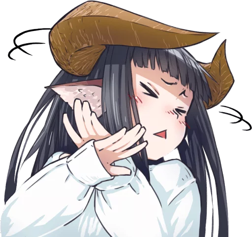 Стикер Horned girl's collection