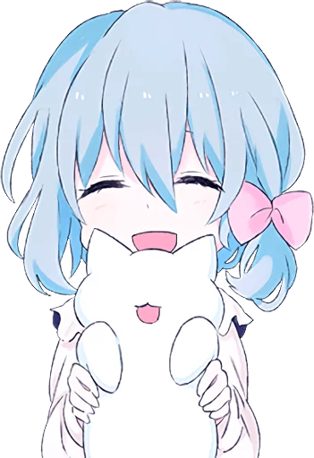 Стикер Light Blue Girl