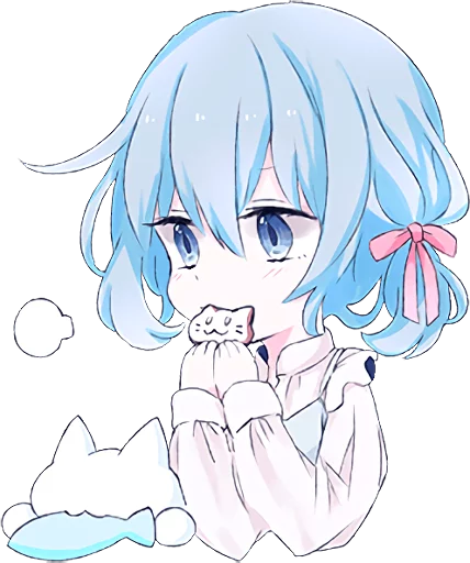 Стикер Light Blue Girl