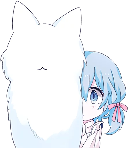 Стикер Light Blue Girl