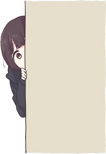 Стикер Menhera little girl. ENG