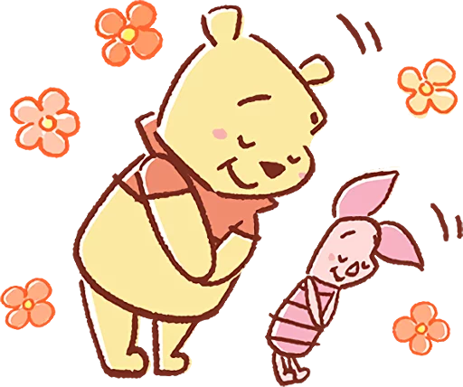 Стикер Pooh and Piglet (Lovely)