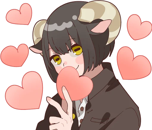 Стикер Sheep and black goat