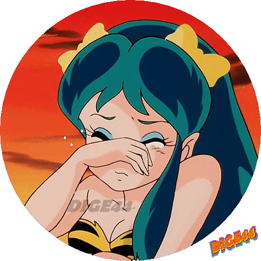 Стикер URUSEI YATSURA LAMU' LUM PHOTO-CIRCLE