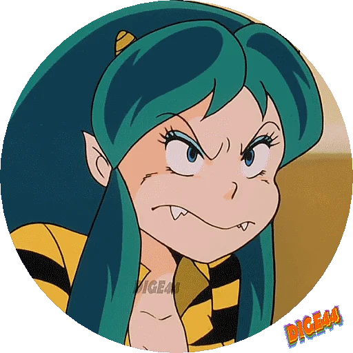 Стикер URUSEI YATSURA LAMU' LUM PHOTO-CIRCLE
