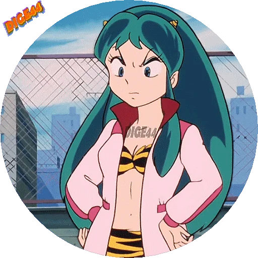 Стикер URUSEI YATSURA LAMU' LUM PHOTO-CIRCLE