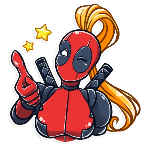 Стикер Lady Deadpool