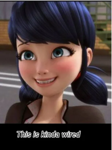 Стикер Marinette and Adrien created by Prachurya
