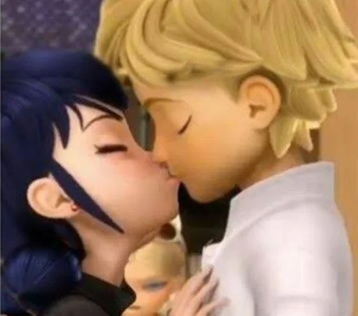 Стикер Marinette and Adrien created by Prachurya