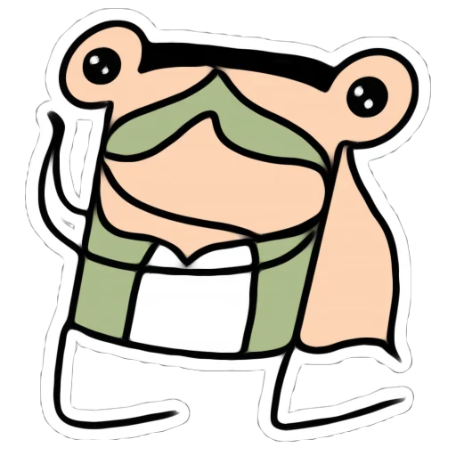 Стикер Я лягушка