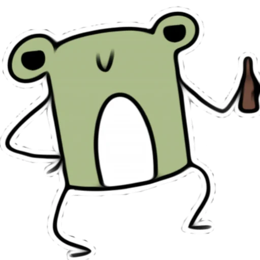 Стикер Я лягушка