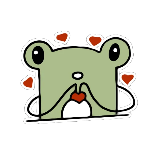 Стикер Я лягушка