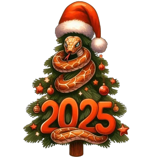 Стикер НГ 2025