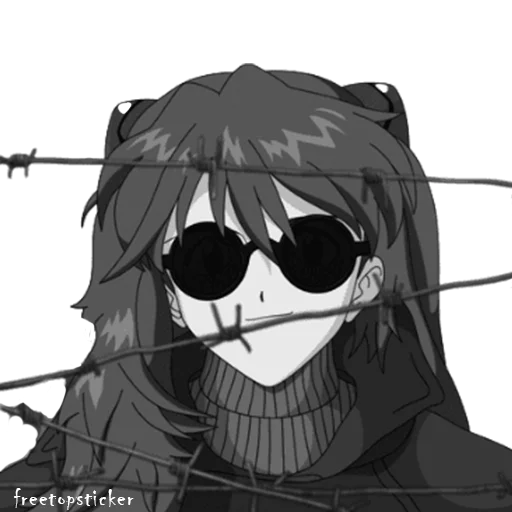 Стикер Летов and Anime