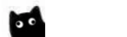 Стикер Little Black Cat