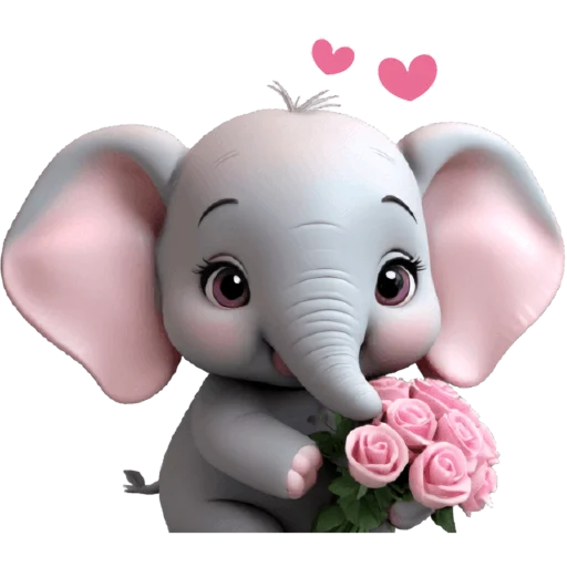 Стикер Милый слоненок