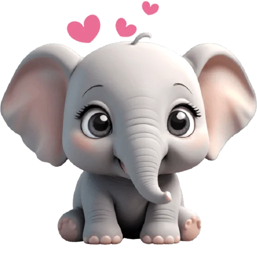 Стикер Милый слоненок