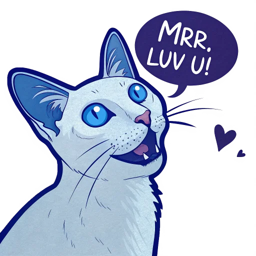 Стикер Luna the Oriental Cat