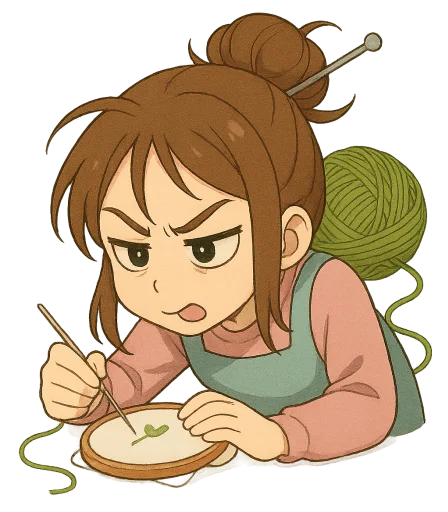 Стикер Любаша рукодельница