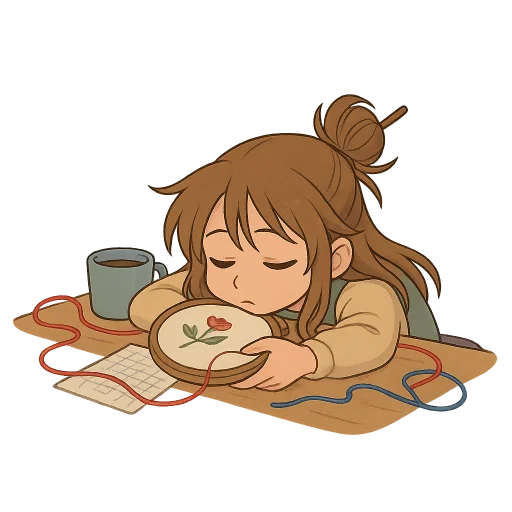 Стикер Любаша рукодельница