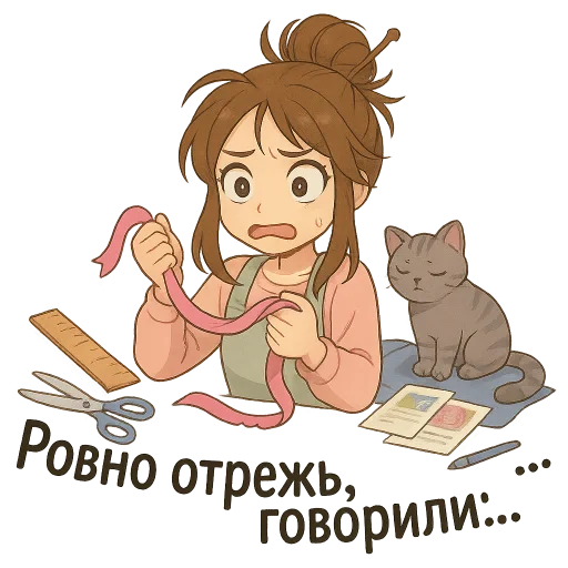 Стикер Любаша рукодельница