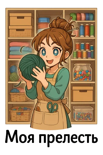 Стикер Любаша рукодельница