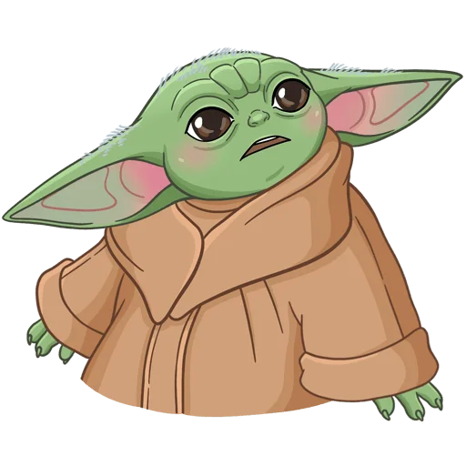 Стикер Мандалорец Малыш Без Текста