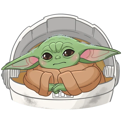 Стикер Мандалорец Малыш Без Текста