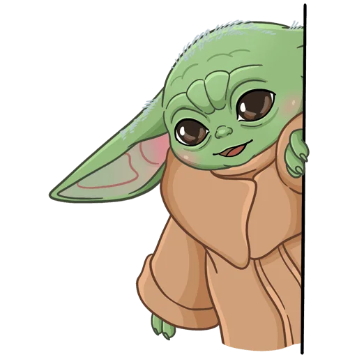 Стикер Мандалорец Малыш Без Текста