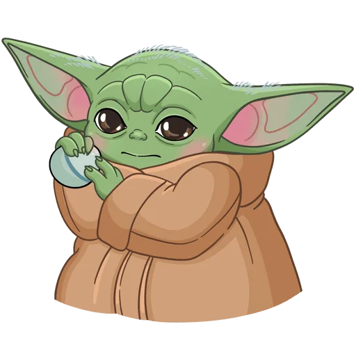Стикер Мандалорец Малыш Без Текста